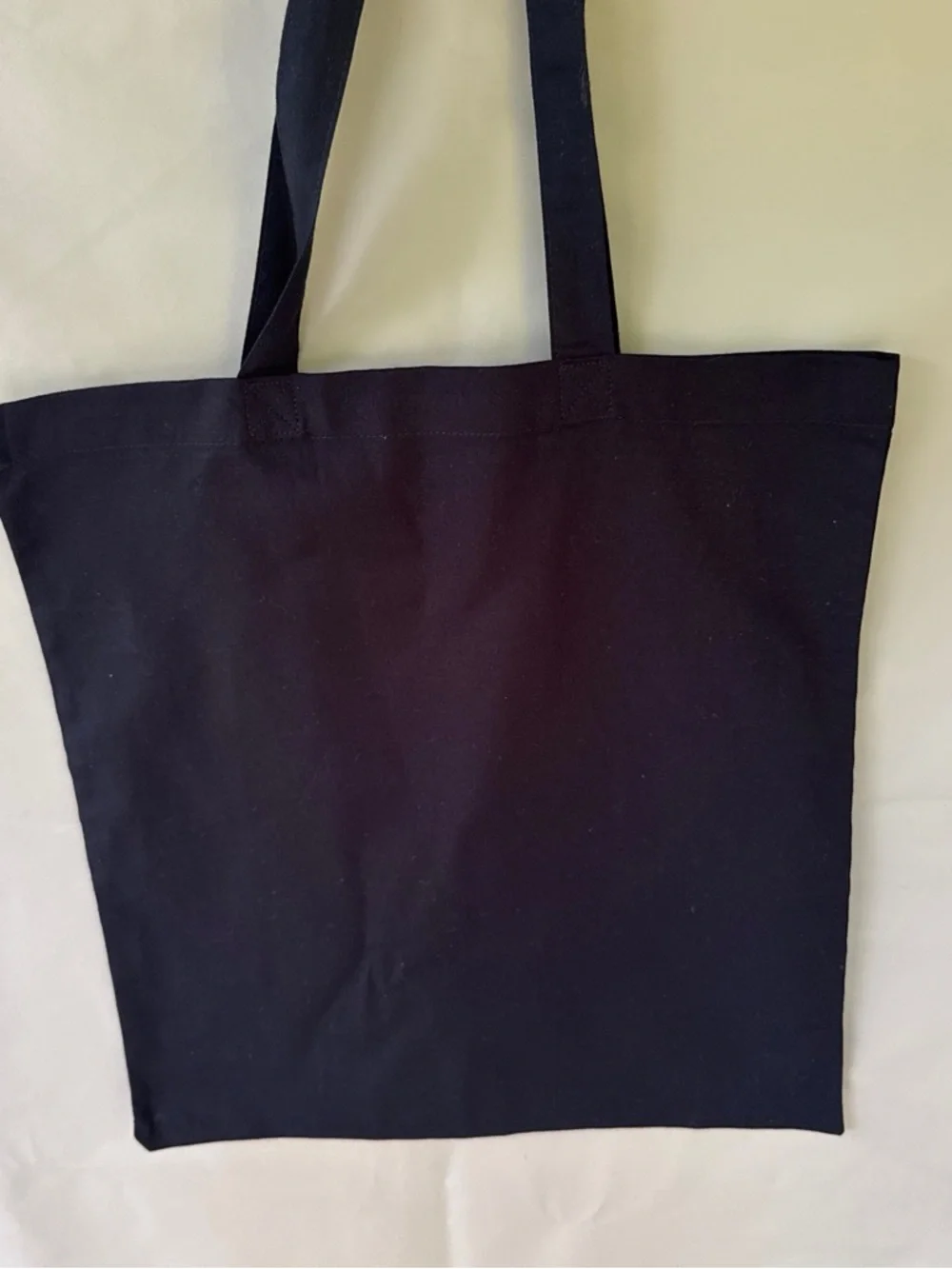 Black Tote Bag with Green-Yellow-Red Butterfly
